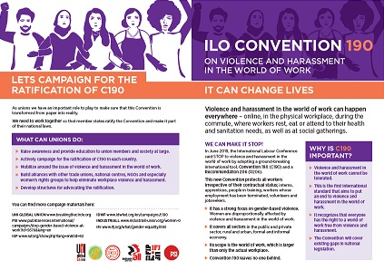 ILO CONVENTION 190 ON VIOLENCE AND HARASSMENT IN THE WORLD OF WORK